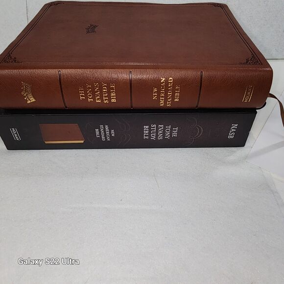 NASB Tony Evans Study Bible, Brown LeatherTouch, Indexed, Black Letter, St - NEW - Picture 1 of 11